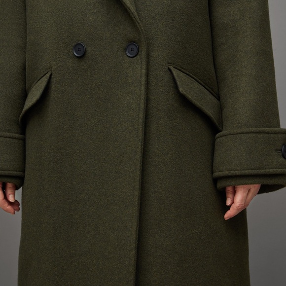 NWT All Saints MABEL DOUBLE BREASTED LONGLINE COAT - Picture 6 of 7
